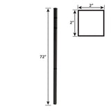 FORGERIGHT 72 in. 4 ft. Black Osprey Black Aluminum Fence Corner Post with Flat Cap
