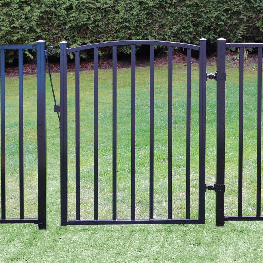 PEAK Aquatine 3 ft. x 4 ft. Black Aluminum Fence Yard Gate