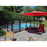 PEAK AquatinePLUS 3 ft. x 4 ft. Black Aluminum Fence Pool Gate