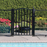 PEAK AquatinePLUS 3 ft. x 4 ft. Black Aluminum Fence Pool Gate