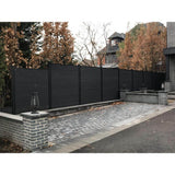 Slipfence 70 in. x 1-1/2 in. x 1-1/2 in. Black Powder Coated Aluminum Fence Channels Kit for 6 ft. High Industrial Fence
