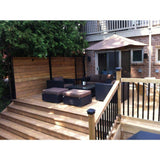 Slipfence 70 in. x 1-1/2 in. x 1-1/2 in. Black Powder Coated Aluminum Fence Channels Kit for 6 ft. High Industrial Fence