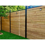 Slipfence 70 in. x 1-1/2 in. x 1-1/2 in. Black Powder Coated Aluminum Fence Channels Kit for 6 ft. High Industrial Fence