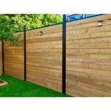 Slipfence 70 in. x 1-1/2 in. x 1-1/2 in. Black Powder Coated Aluminum Fence Channels Kit for 6 ft. High Industrial Fence