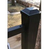 Slipfence 1.5 in. x 1.5 in. Aluminum Cap Rail for Top of Industrial Horizontal Slip Fence System
