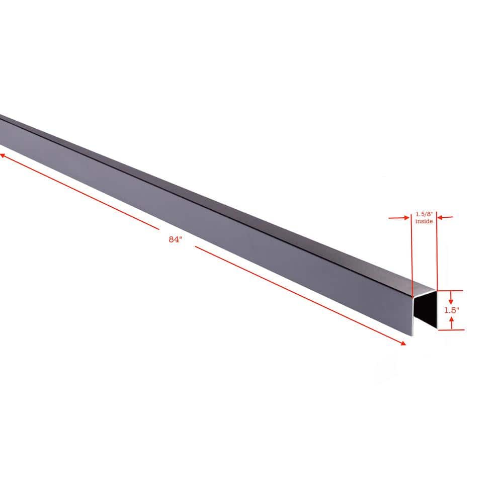 Slipfence 1.5 in. x 1.5 in. Aluminum Cap Rail for Top of Industrial Horizontal Slip Fence System