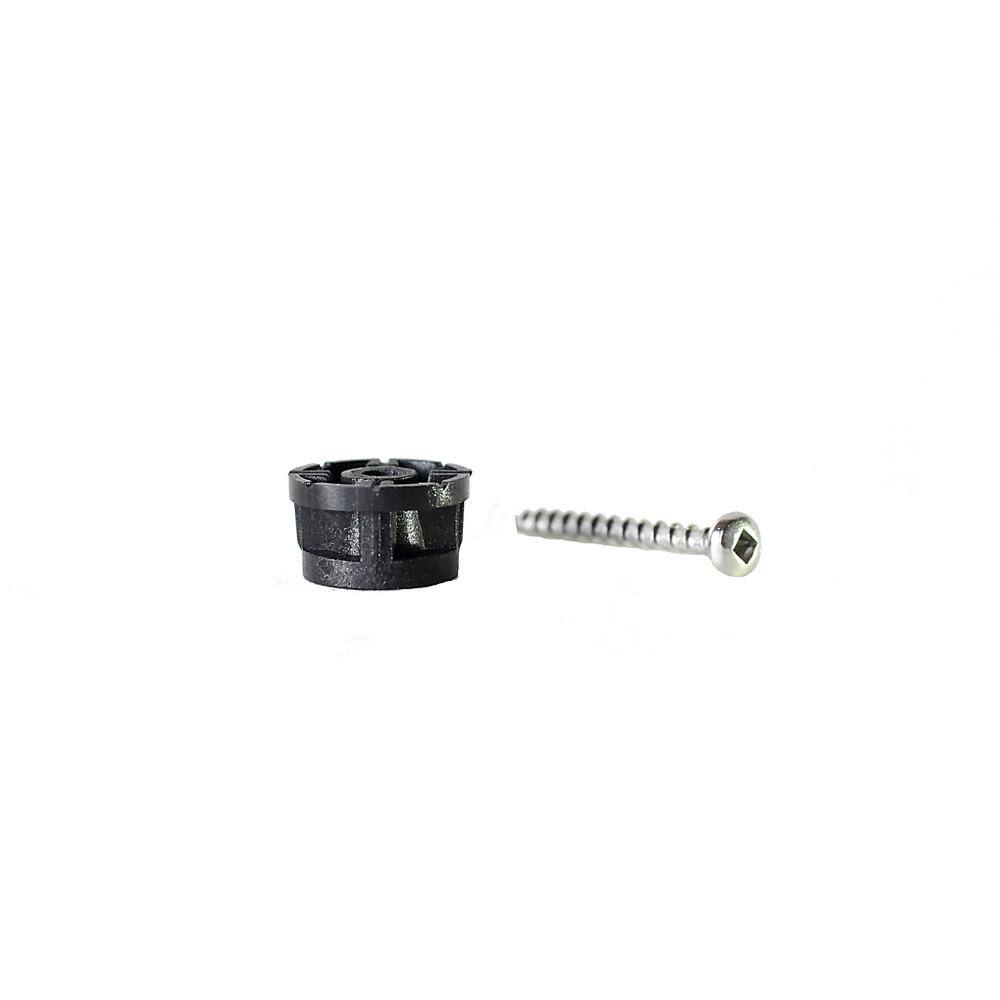 Precision Black Round Plastic Baluster Connectors (20-Pack)