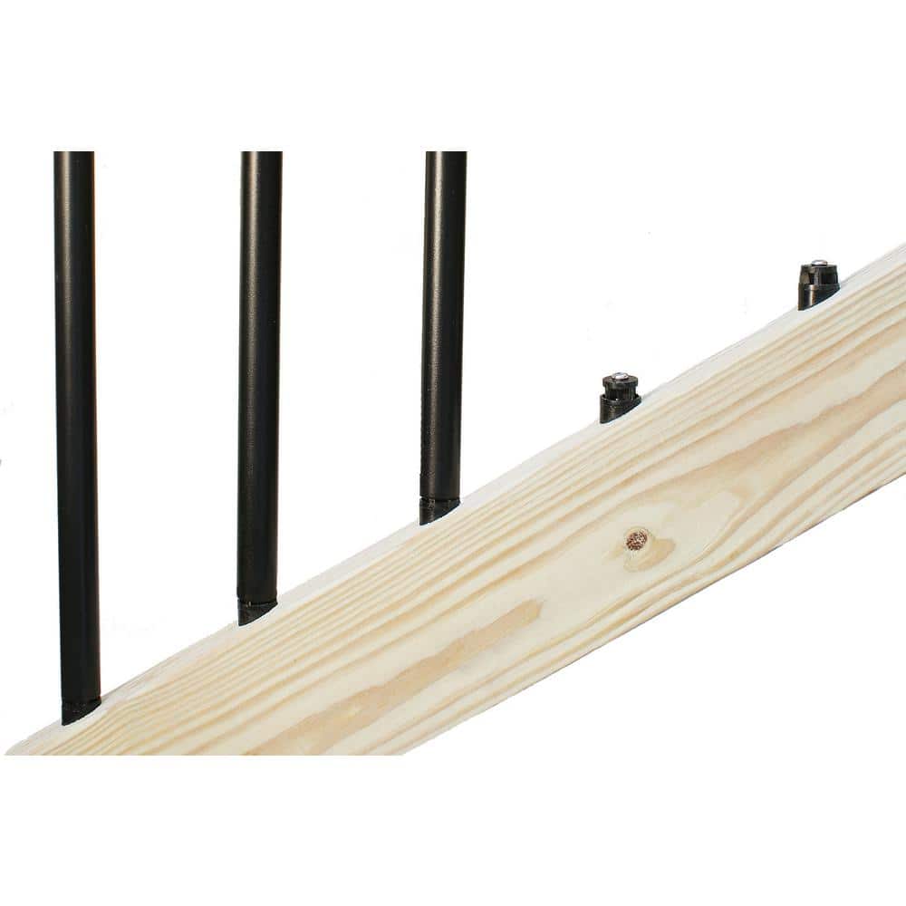 Precision Black Round Plastic Baluster Connectors (20-Pack)