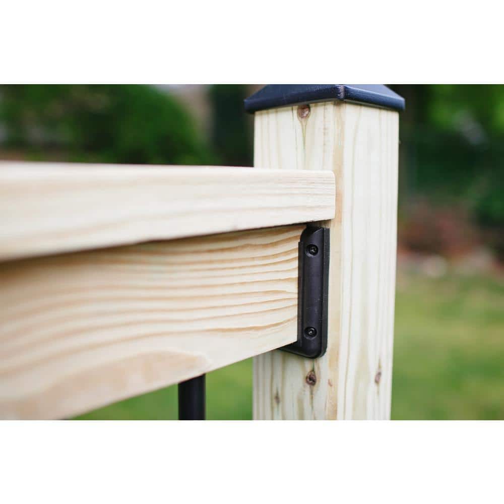 Precision Black Plastic Railing Connectors (2-Pack)