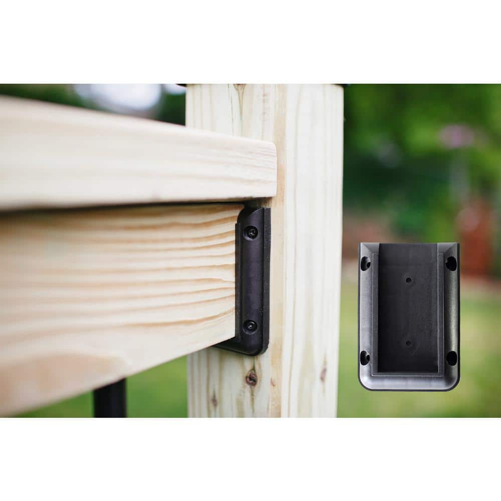 Precision Black Plastic Railing Connectors (2-Pack)
