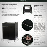 Presenza 24 in. Stainless Steel Drop-In Sink and Cabinet with Black Faucet