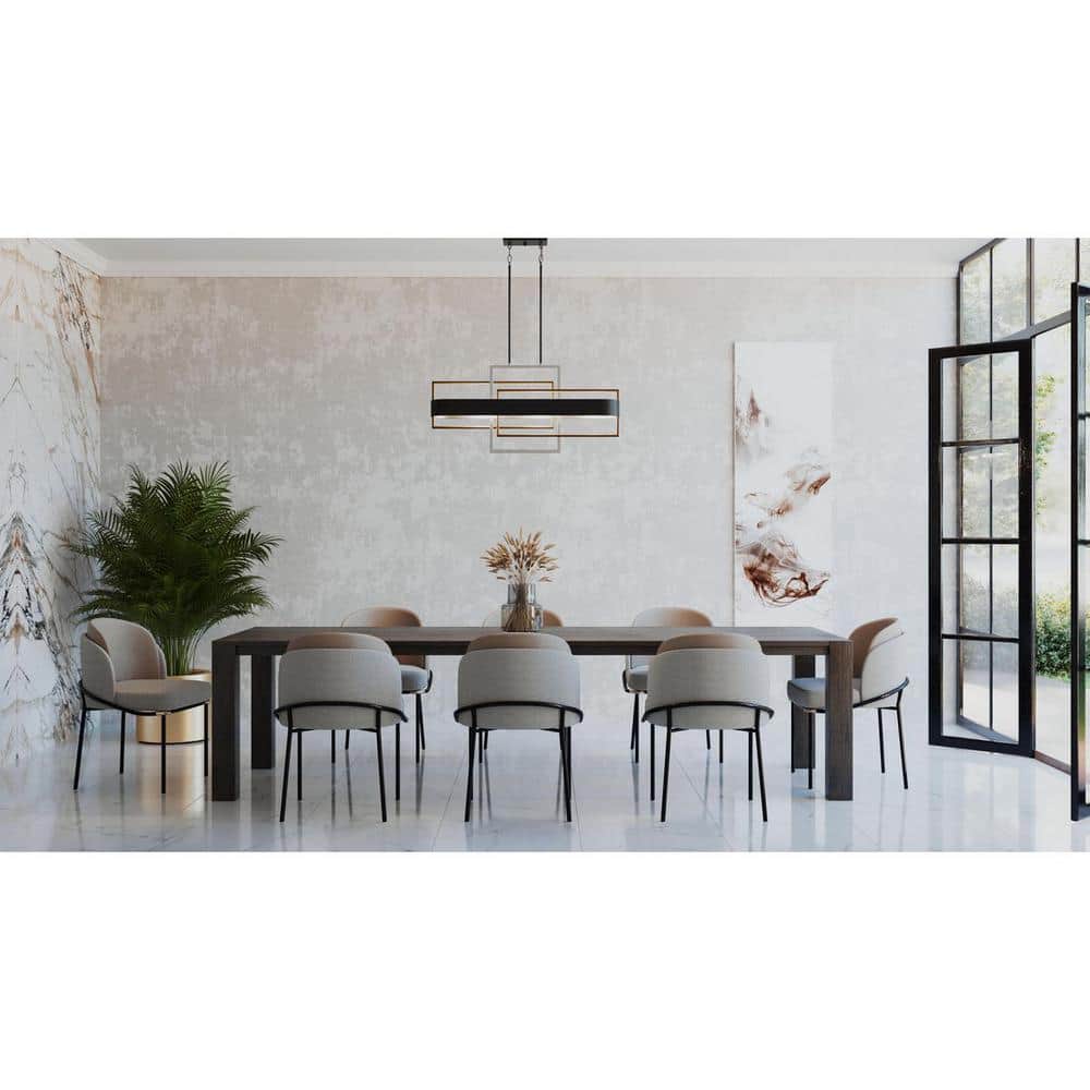 Progress Lighting Adagio Collection 6-Light Matte Black Luxe Chandelier Light