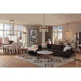 Progress Lighting Orrizo Collection 6-Light Matte Black Clear Glass Luxe Chandelier Light