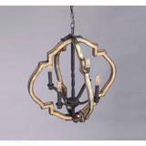 Progress Lighting Spicewood Collection 4-Light Gilded Iron Farmhouse Chandelier Light