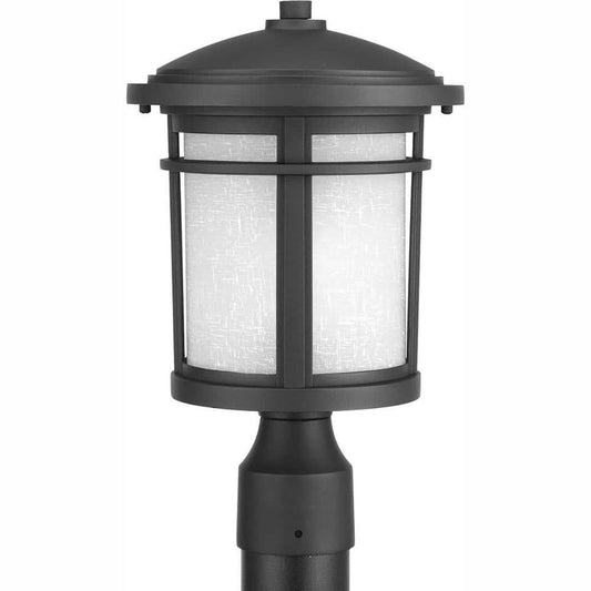 Progress Lighting Wish Collection 1-Light Textured Black LED Outdoor Post Lantern