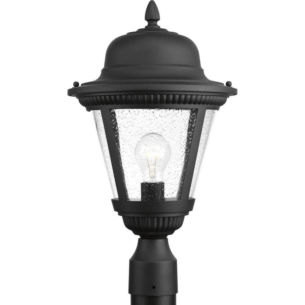 Progress Lighting Westport Collection 1-Light Outdoor Black Post Lamp