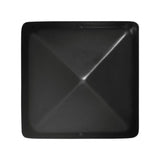 Protectyte 6 in. x 6 in. Black Stainless Steel Pyramid Post Cap with 3/4 in. Lip