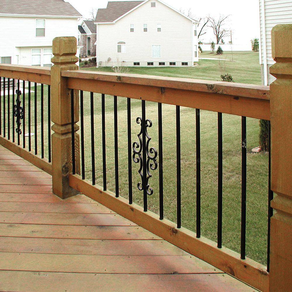 ProWood 3/4 in. x 32 in. Black Aluminum Round Baluster (15-Pack)