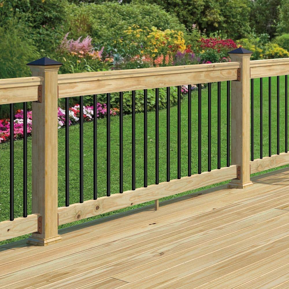 ProWood 3/4 in. x 32 in. Black Aluminum Round Baluster (15-Pack)