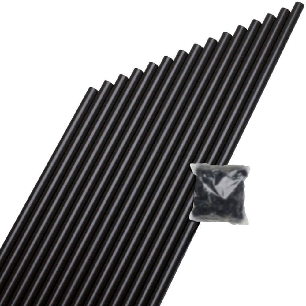 ProWood 3/4 in. x 32 in. Black Aluminum Round Baluster (15-Pack)
