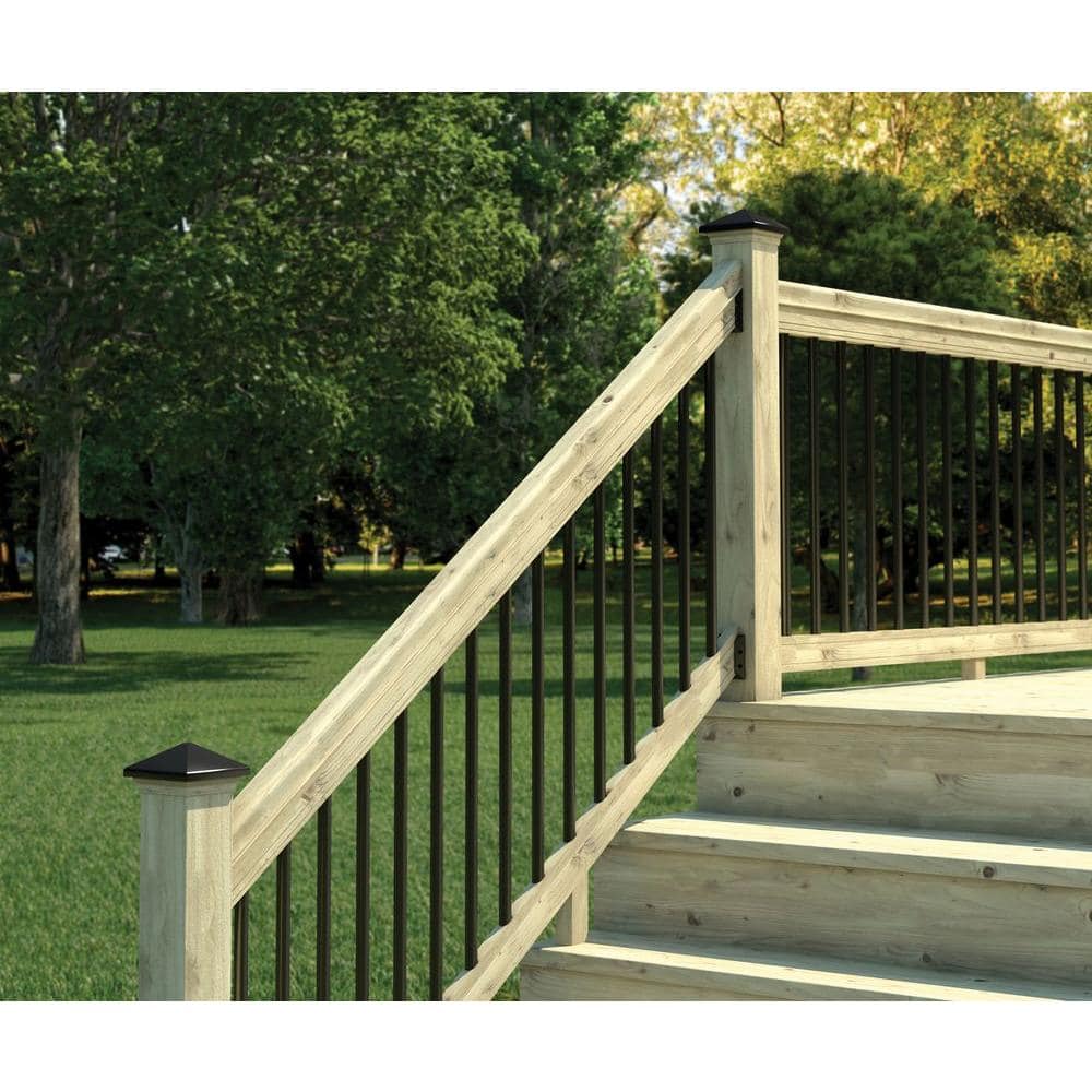 ProWood 3/4 in. x 32 in. Black Aluminum Round Baluster (15-Pack)