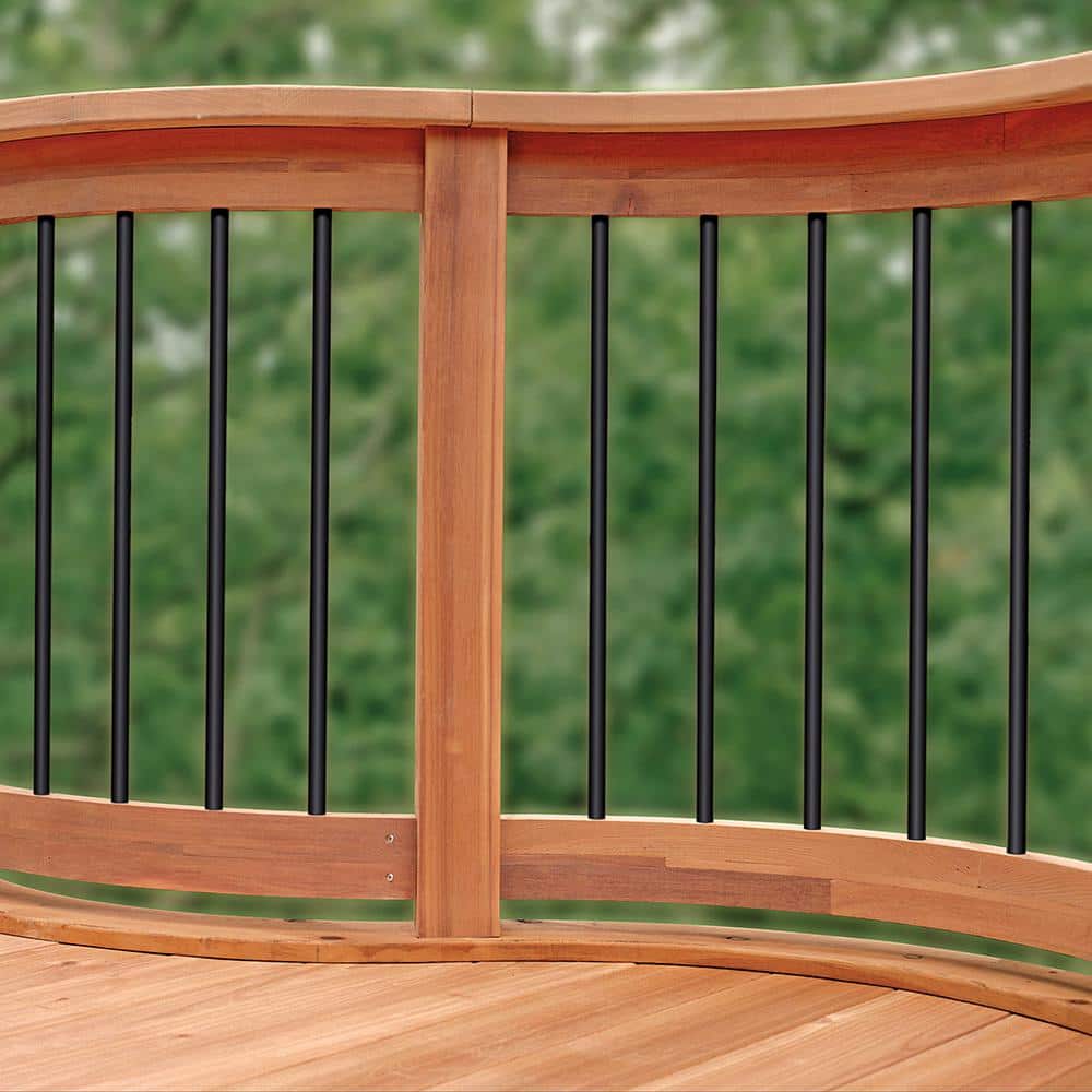 Black Round Plastic Baluster Connectors (100-Contractor Pack)