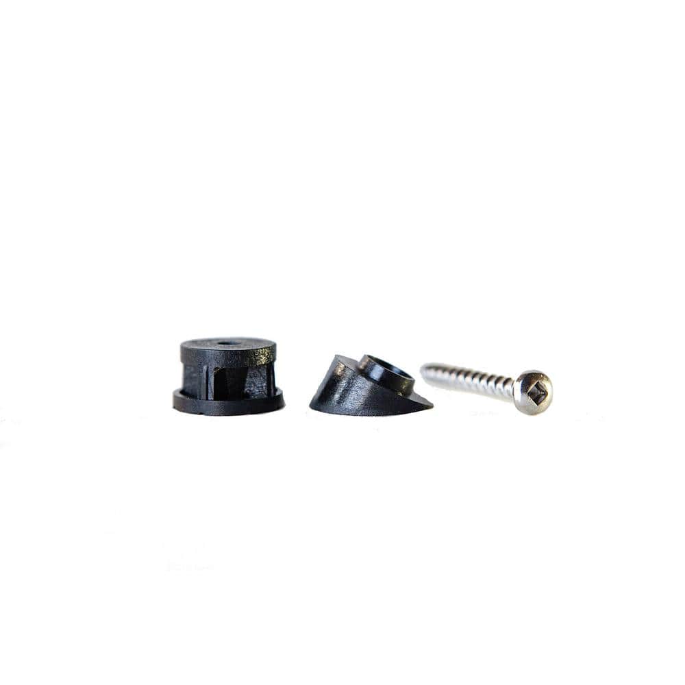 Black Round Plastic Baluster Connectors (100-Contractor Pack)