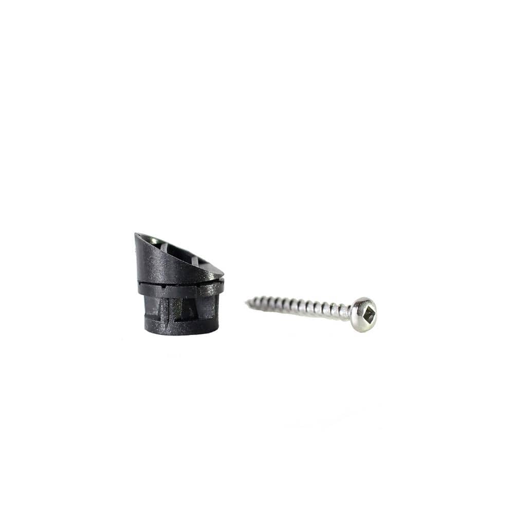 Black Round Plastic Baluster Connectors (100-Contractor Pack)