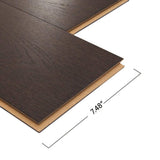 Pergo Defense+ Black Raven Oak 3/8 in. T x 7.5 in. W Click Lock Wire Brushed Engineered Hardwood Flooring (24.54 sq. ft./Case)