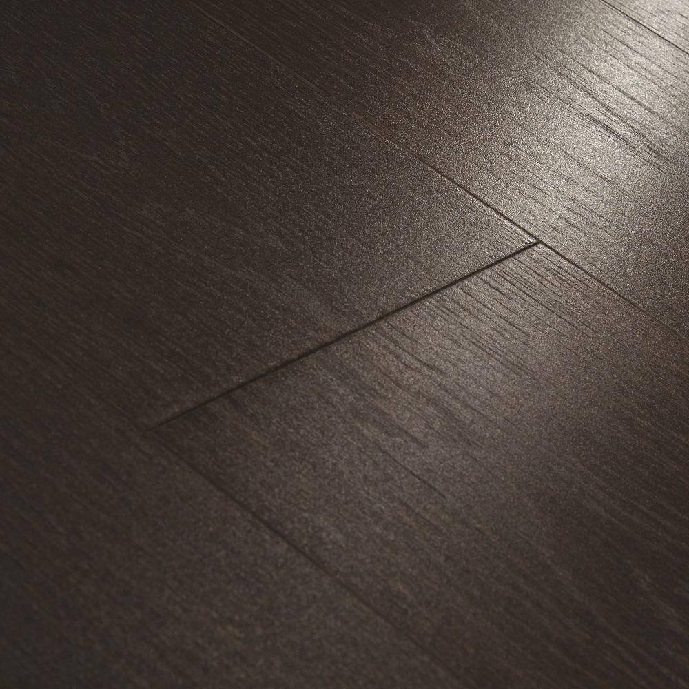 Pergo Defense+ Black Raven Oak 3/8 in. T x 7.5 in. W Click Lock W Brushed Engineered Hardwood Flooring (1104.3 sq.ft./pallet)