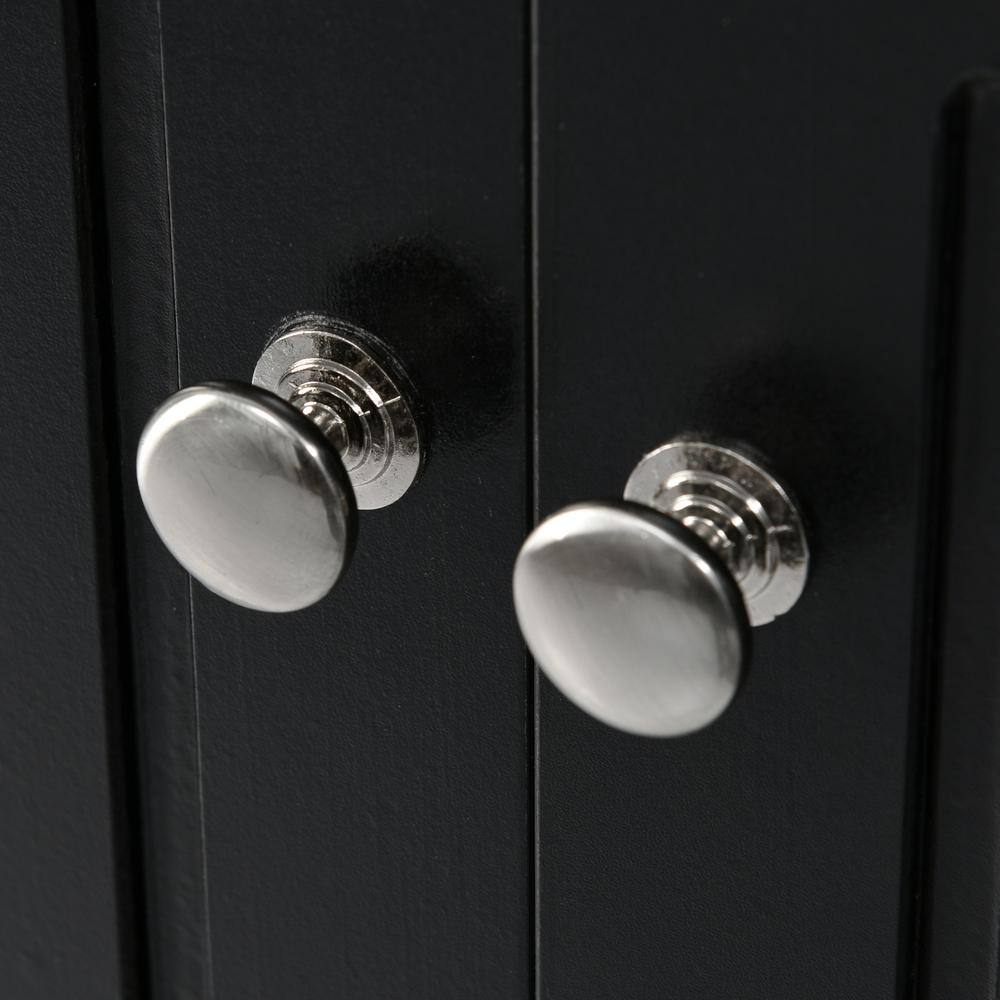 17.2 in. W x 17.2 in. D x 31.5 in. H Black Ready to Assemble Corner Cabinet Kitchen Cabinet Bathroom Adjustable Shelves