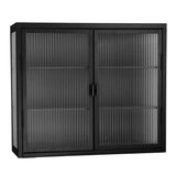 27.6 in. W x 9.1 in. D x 23.6 in. H in Black Metal Ready to Assemble Wall Kitchen Cabinet with Detachable Shelves