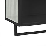 23.62 in. W x 9.06 in. D x 30.71 in. H in Black Ready to Assemble Wall Cabinet, 2-Tier Storage Open Shelf and Towel Rack