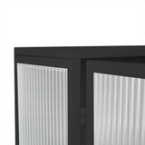 23.62 in. W x 9.06 in. D x 30.71 in. H in Black Ready to Assemble Wall Cabinet, 2-Tier Storage Open Shelf and Towel Rack