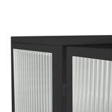 23.62 in. W x 9.06 in. D x 30.71 in. H in Black Ready to Assemble Wall Cabinet, 2-Tier Storage Open Shelf and Towel Rack