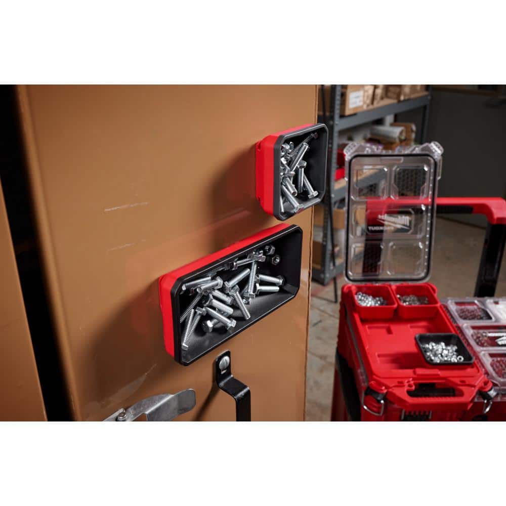 Milwaukee PACKOUT Magnetic Bin Tool Holder, 4 in. x 4 in. x 2 in.