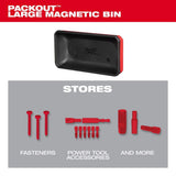 Milwaukee PACKOUT Large Magnetic Bin Tool Holder, 8 in W x 4 in D x 2 in H