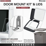 Rev-A-Shelf 35-Quart Plastic Pull-Out Trash Can, Bottom-Mount, Black Bin