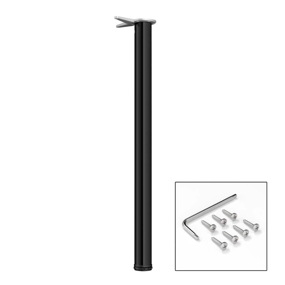 Richelieu 34-1/4 in. Black Metal Round Adjustable Table Leg