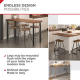 Richelieu 34-1/4 in. Black Metal Round Adjustable Table Leg