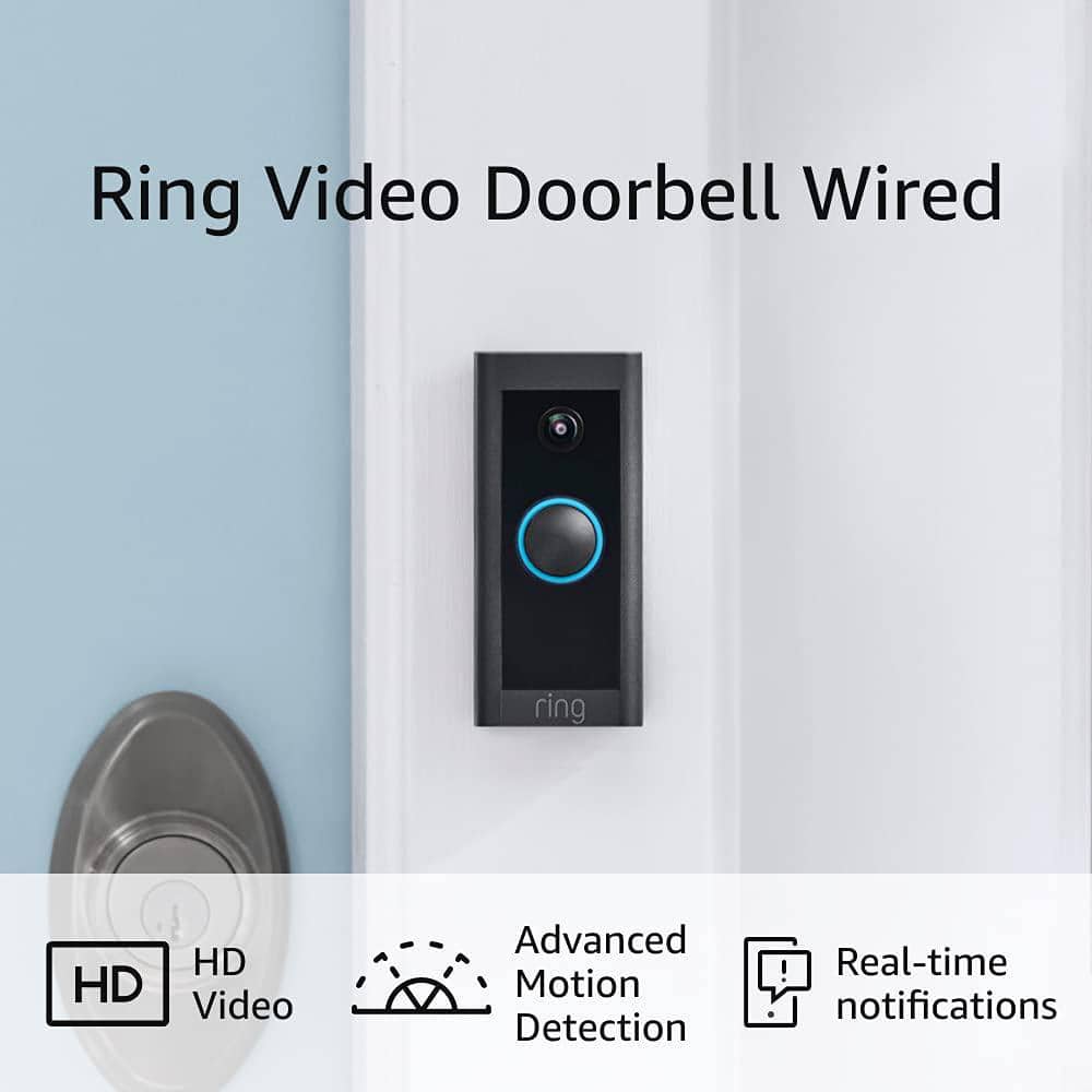 Ring Video Doorbell Wired - Smart WiFi Doorbell Camera with 2-Way Talk, Night Vision and Motion Detection