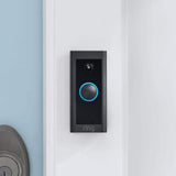 Ring Wired Video Doorbell with Stick Up Cam Battery, Black
