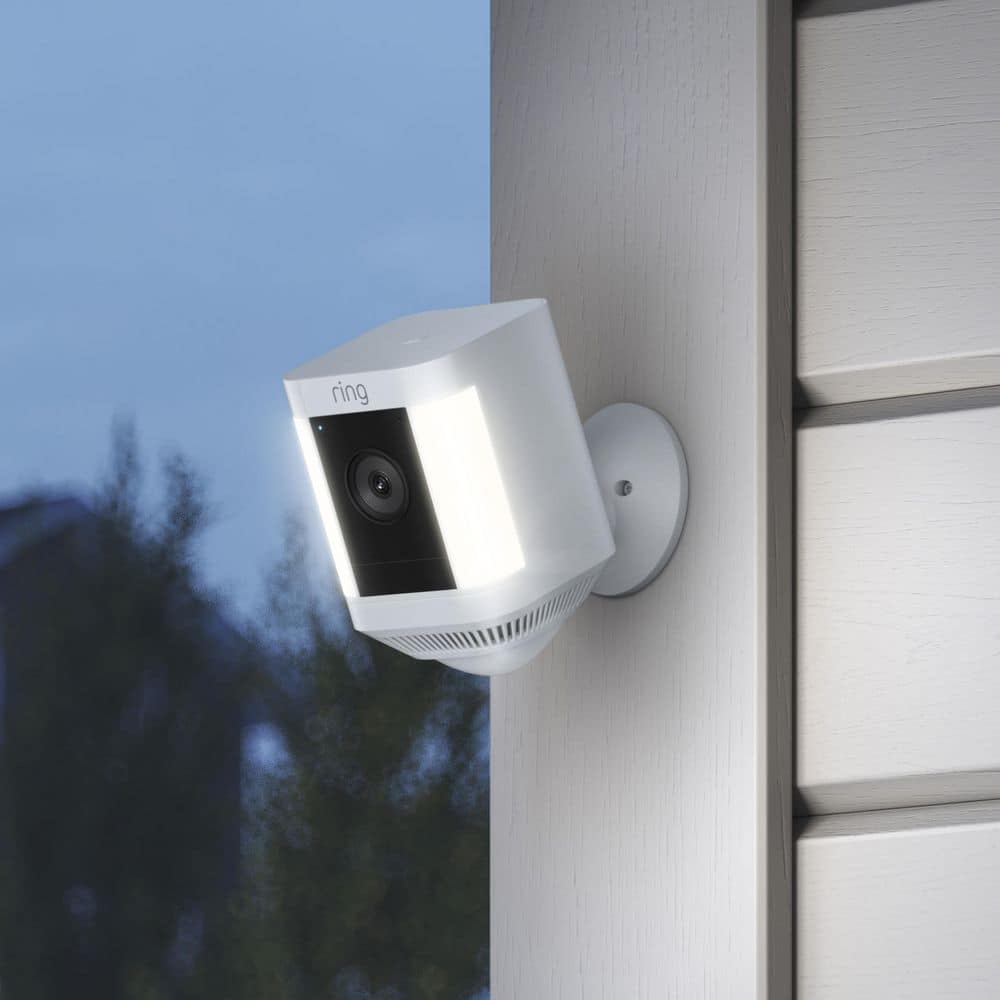 Ring Spotlight Cam Plus, Battery - Smart Security Video Camera with LED Lights, 2-Way Talk, Color Night Vision, Black, 2-Pack