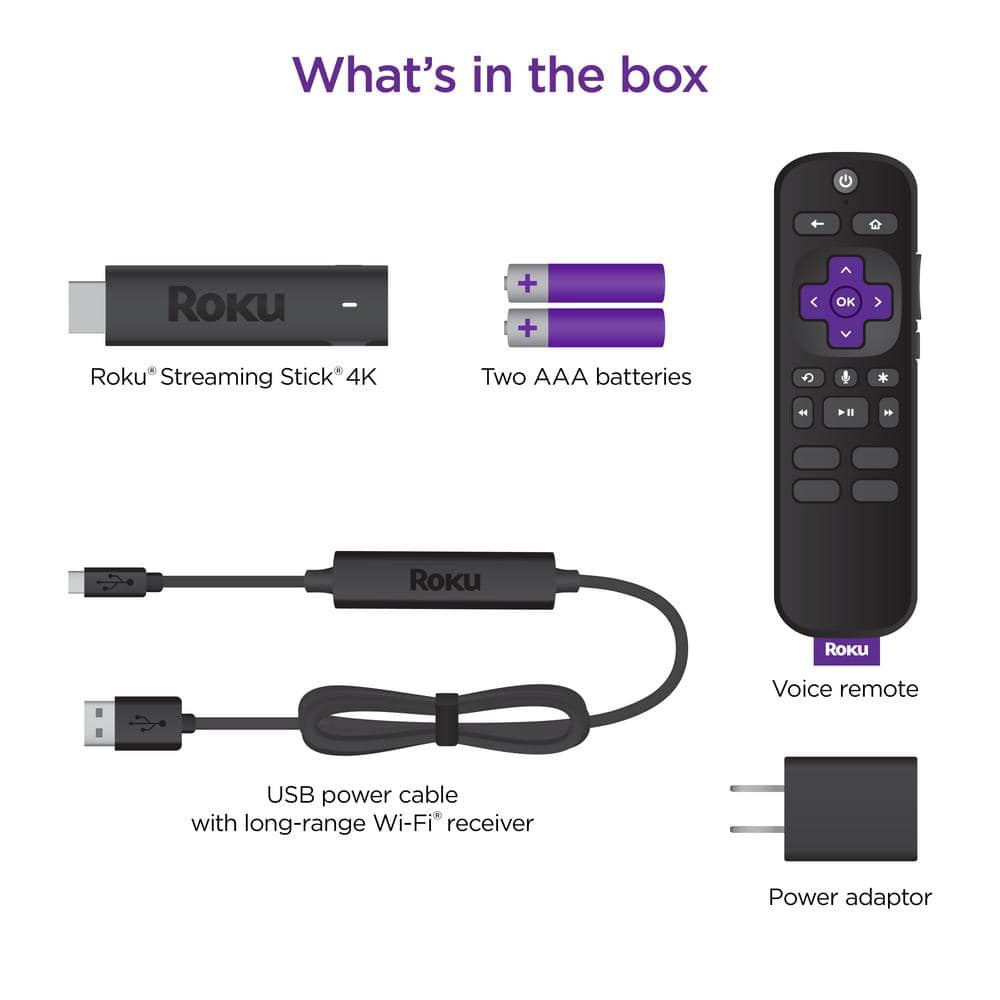 Roku Streaming Stick 4K Media Streaming Device