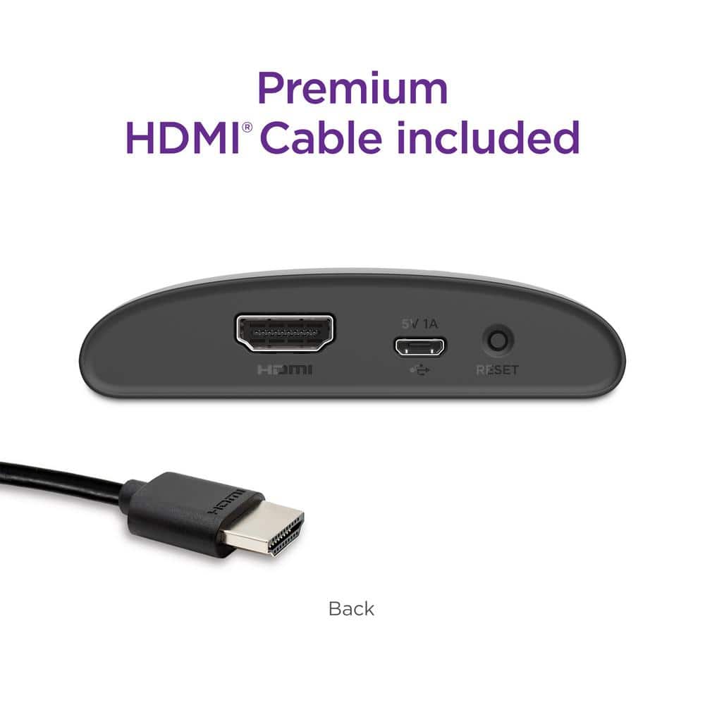 Roku Express 4K+:Streaming Device HD/4K/HDR, Fast Wi-Fi, Voice Remote with TV controls, and Premium HDMI Cable