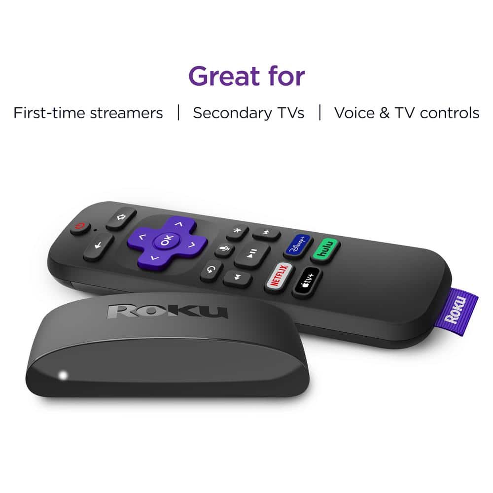 Roku Express 4K+:Streaming Device HD/4K/HDR, Fast Wi-Fi, Voice Remote with TV controls, and Premium HDMI Cable