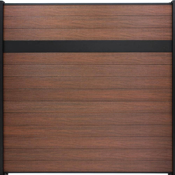 EuroFence Euro Style 6 ft. H x 6 ft. W Estate Black Rose Aluminum/Composite Horizontal Fence Section