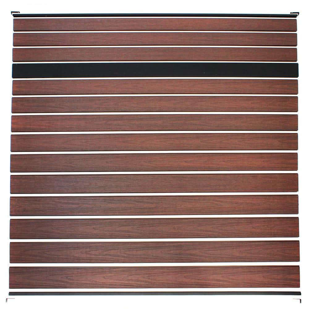EuroFence Euro Style 6 ft. H x 6 ft. W Estate Black Rose Aluminum/Composite Horizontal Fence Section