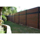 EuroFence Euro Style 6 ft. H x 6 ft. W Estate Black Rose Aluminum/Composite Horizontal Fence Section