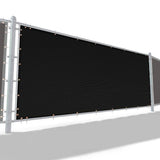 ROYAL SHADE 57 in. x 50 ft. Black Mesh Fabric Privacy Fence Screen with Perimeter Stitched Edges and Grommets